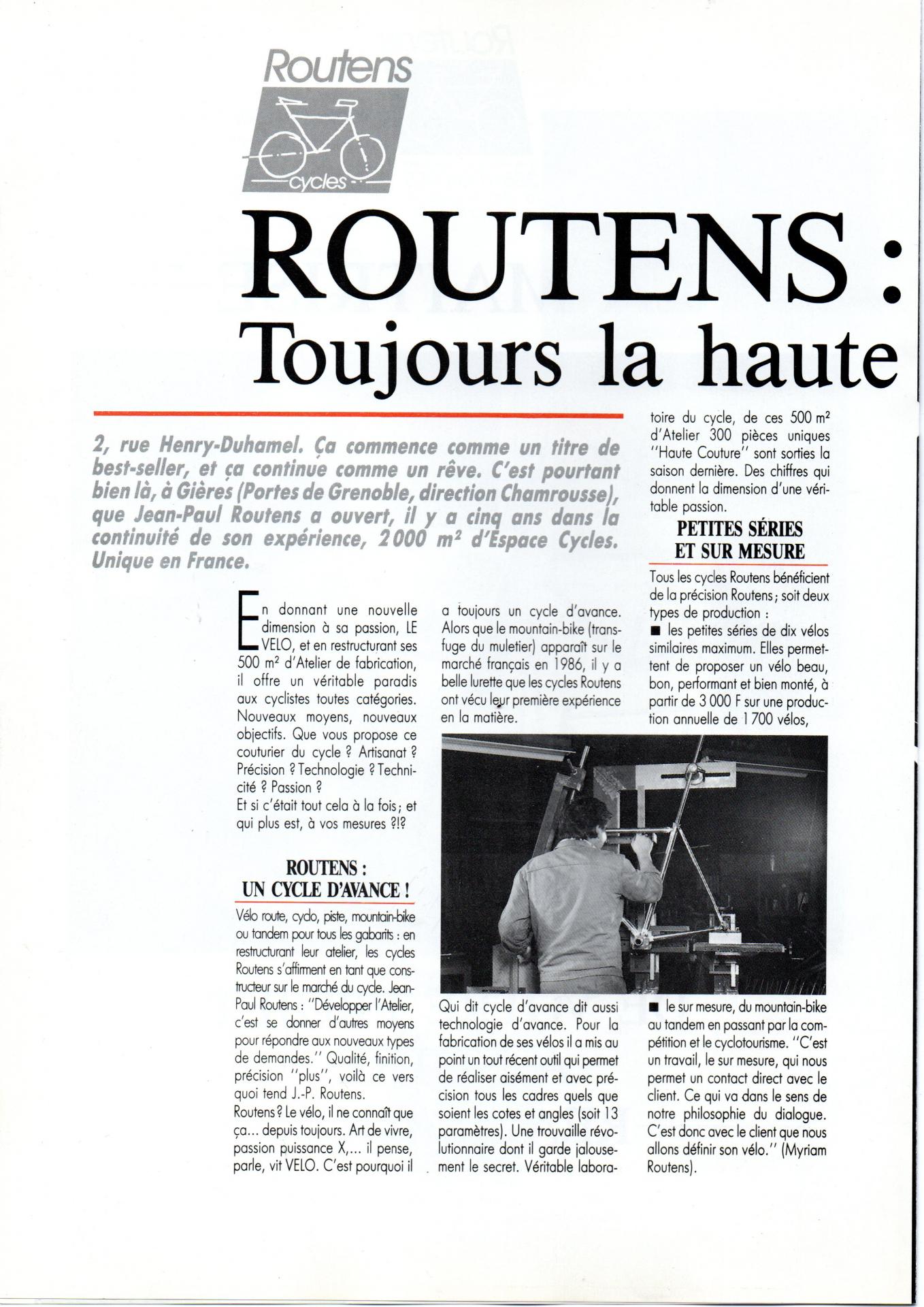 Cycles routens 1990 2