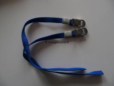 CAMPAGNOLO  blue nylon pedal toe straps NOS