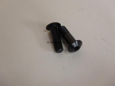 Rear Derailleur Pulley Ergal Bolt Set 5x15mm black anodized. NOS