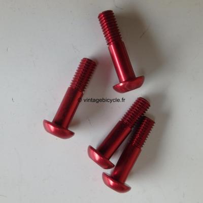 Universal V-Brake/ Canti Arm Mounting Ergal Bolt 6x25mm (4) NOS Red