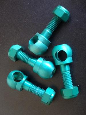 Brake Aluminum Shoe Eye Bolt Set (4) anodized green