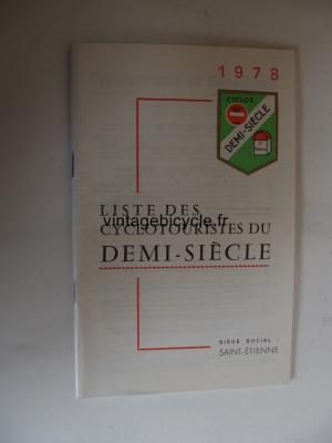 LISTE DES CYCLOTOURISTES DU DEMI-SIECLE 1978