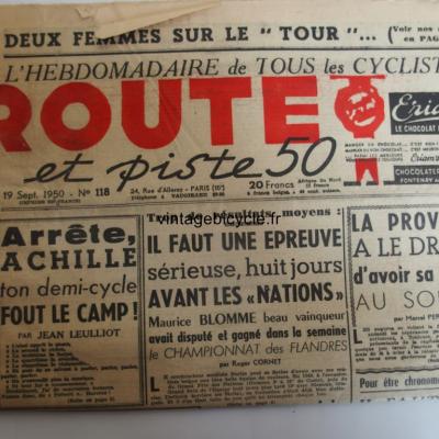 ROUTE ET PISTE 1950 - 09 - N°118 SEPTEMBRE 1950