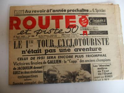 ROUTE ET PISTE 1950 - 09 - N°116 SEPTEMBRE 1950