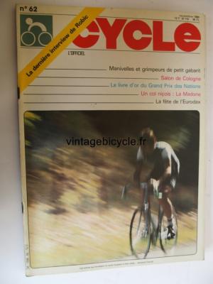 LE CYCLE l'officiel 1980 - 11 - N°62 novembre 1980