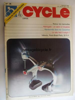 LE CYCLE l'officiel 1981 - 09 - N°71 septembre 1981