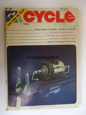LE CYCLE l'officiel 1982 - 07 - N°81 juillet / aout 1982