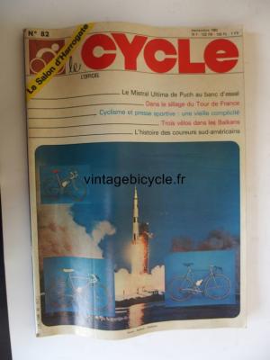 LE CYCLE l'officiel 1982 - 09 - N°82 septembre 1982