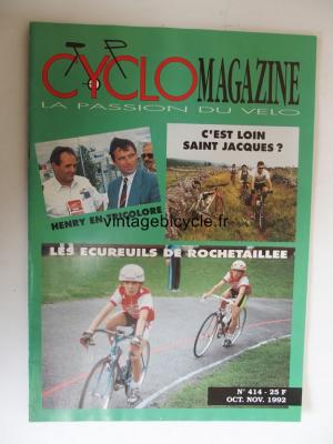 CYCLO MAGAZINE 1992 - 10 - N°414 octobre / novembre 1992