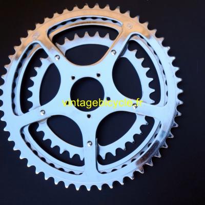 CYCLO triple plateaux 52-46-36 Acier chromé NOS