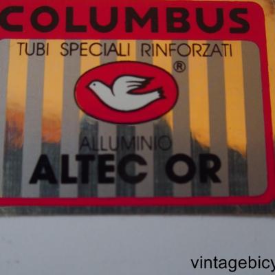 COLUMBUS ALTEC OR ORIGINAL Tubes autocollants NOS