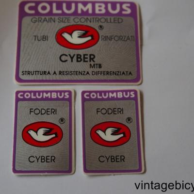 COLUMBUS CYBER ORIGINAL Tubes autocollants NOS