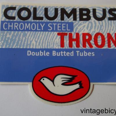 COLUMBUS THRON ORIGINAL Tubes autocollants NOS