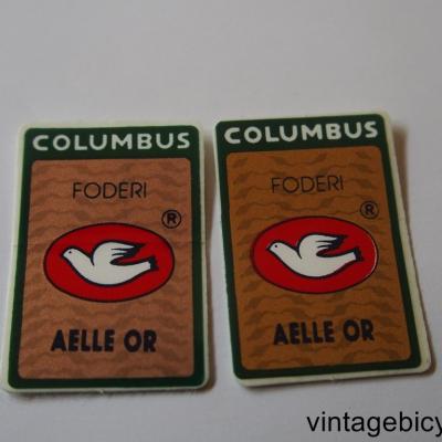 COLUMBUS FODERI AELLE OR ORIGINAL Tubes autocollants NOS (une paire)