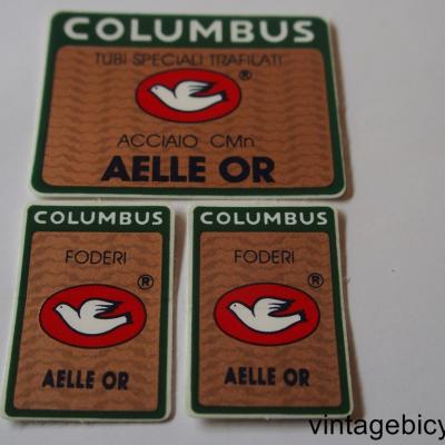 COLUMBUS AELLE OR ORIGINAL Tubes autocollants NOS