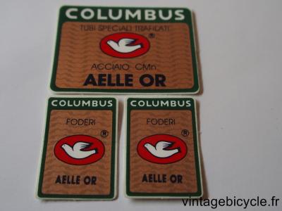 COLUMBUS AELLE OR ORIGINAL Tubes autocollants NOS