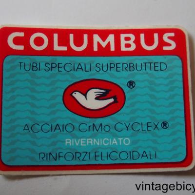 COLUMBUS RIVERNICIATO ORIGINAL Tubes autocollants NOS