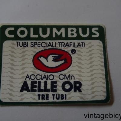 COLUMBUS AELLE OR TRE TUBI ORIGINAL Tubes autocollants NOS