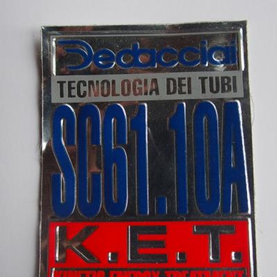 DEDACCIAI SC61.10A K.E.T. ORIGINAL Bicycle Frame Tubing STICKER NOS