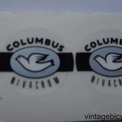 COLUMBUS NIVACROM FODERI COLOMBES ORIGINAL Tubes autocollants NOS (une paire)