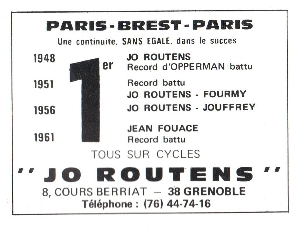 Pub dans cyclotourisme 1969