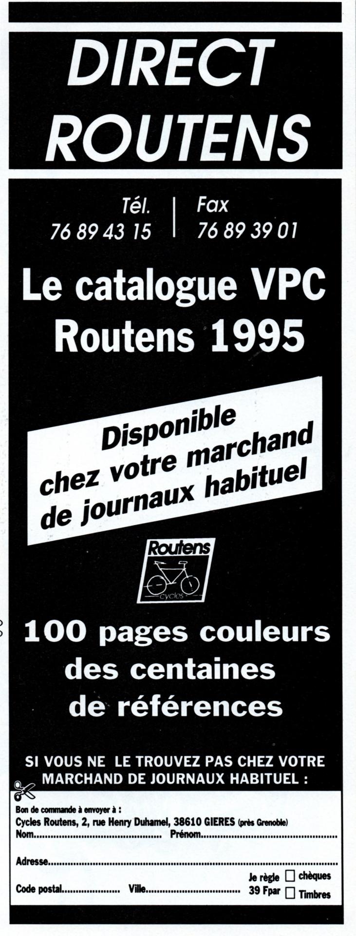 Pub routens velovert avril 1995