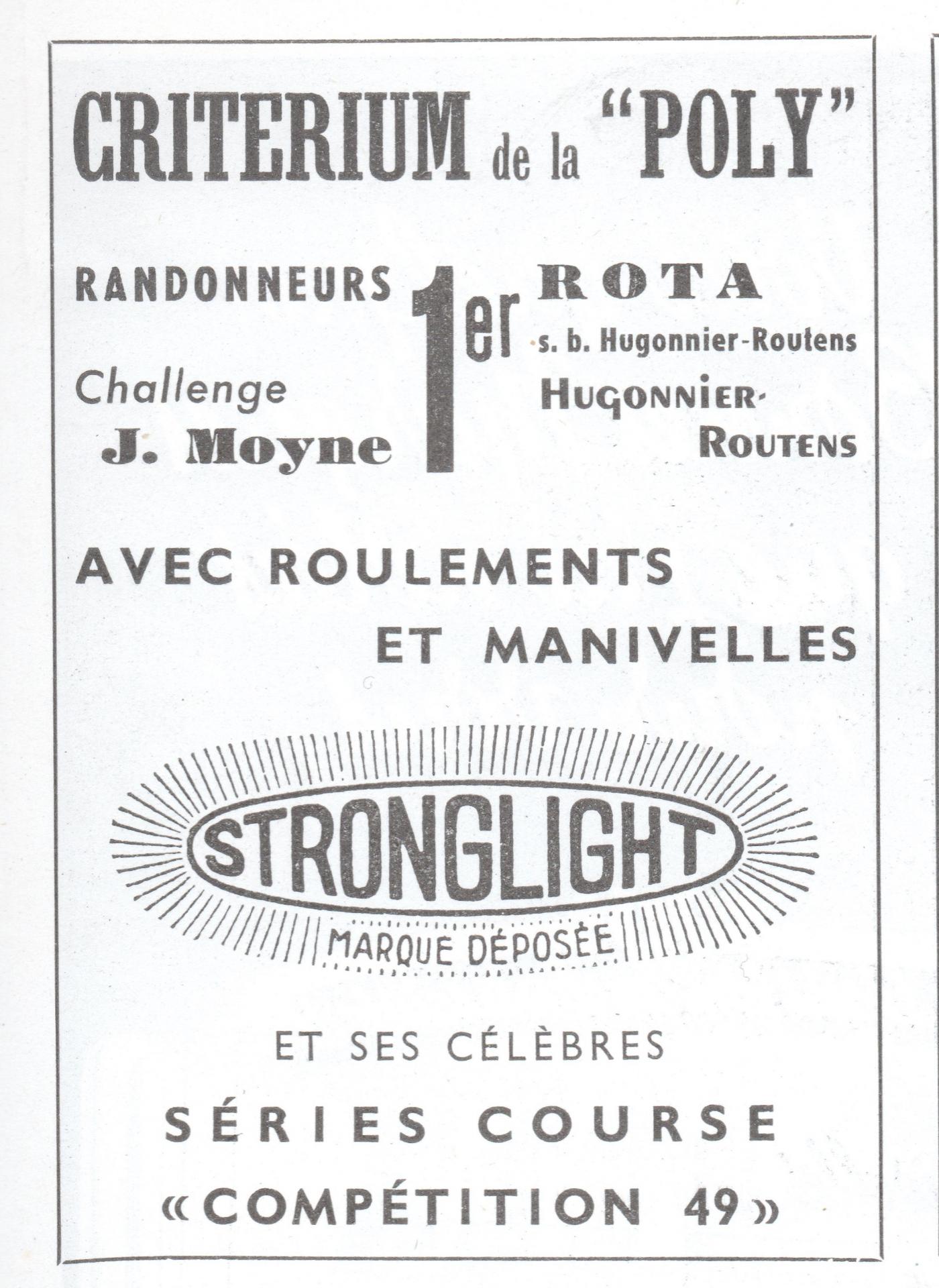 Revue le cycliste 1950 n 10 manivelles stronglight