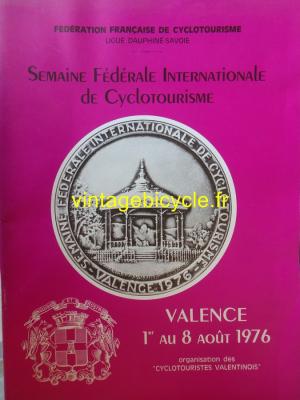 SEMAINE FEDERAL CYCLOTOURISME VALENCE 1976 66 Pages