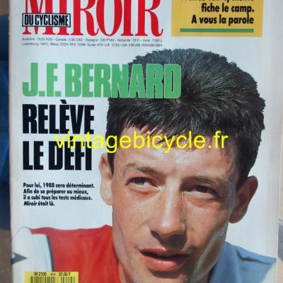 MIROIR DU CYCLISME 1988 - 03 - N°404 mars 1988