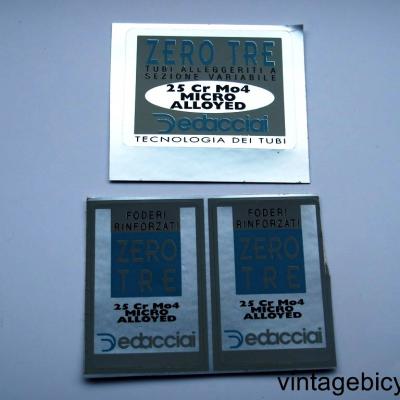 DEDACCIAI ZERO TRE ORIGINAL Bicycle Frame Tubing STICKER NOS