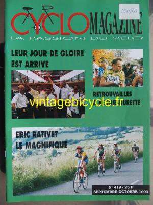 CYCLO MAGAZINE 1993 - 09 - N°419 septembre / octobre 1993