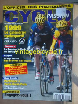 CYCLO PASSION 1999 - 01 - N°49 janvier 1999