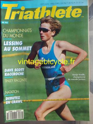 TRI-ATHLETE - 1992 - 10 - N°72 octobre / novembre 1992