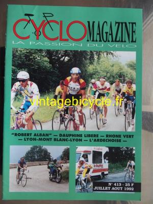 CYCLO MAGAZINE 1992 - 07 - N°413 juillet / aout 1992