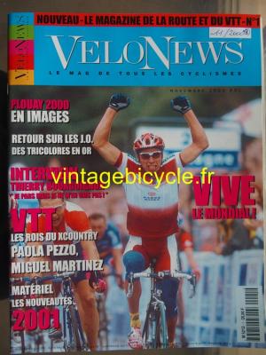 VELONEWS 2000 - 11 - N°1 novembre 2000