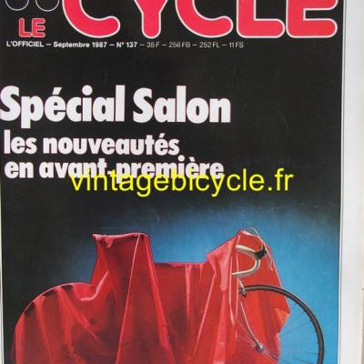 LE CYCLE l'officiel 1987 - 09 - N°137 septembre 1987