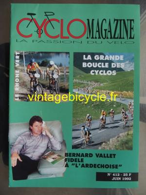 CYCLO MAGAZINE 1992 - 06 - N°412 juin 1992