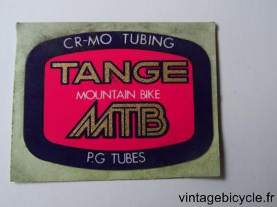 TANGE MTB ORIGINAL Tubes autocollants NOS