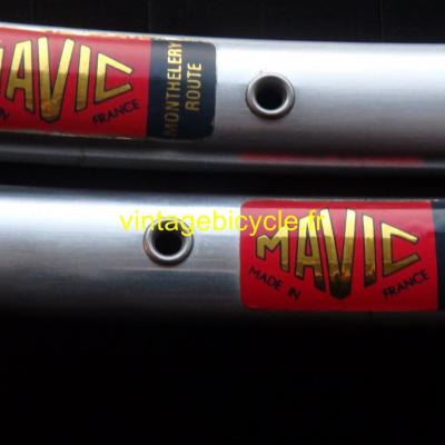 MAVIC Monthelery Route 32h silver tubular rims 700c Vintage NOS / New set (2)