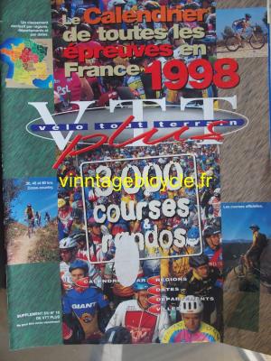 VELO TOUT TERRAIN 1998 Calendrier des épreuves en France