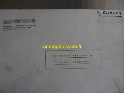 OLYMPIC flame route 1968 X° JEUX OLYMPIQUES GRENOBLE