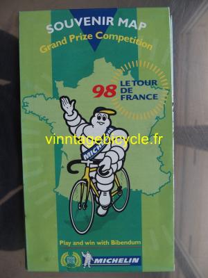 Tour de France Map 1998 Souvenir