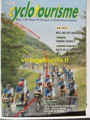 Cyclotourisme 1994 - 11 - N°422 novembre 1994