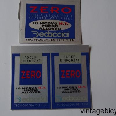 DEDACCIAI ZERO ORIGINAL Bicycle Frame Tubing STICKER NOS