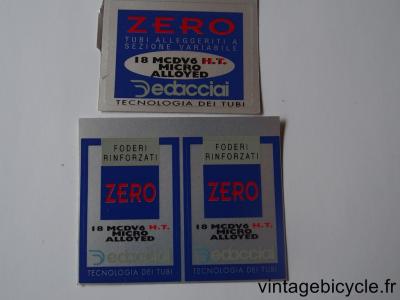 DEDACCIAI ZERO ORIGINAL Bicycle Frame Tubing STICKER NOS