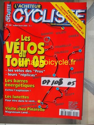 L'ACHETEUR CYCLISTE 2005 - 07 - N°24 juillet / aout 2005