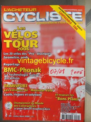 L'ACHETEUR CYCLISTE 2006 - 07 - N°34 juillet / aout 2006