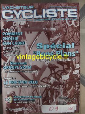 L'ACHETEUR CYCLISTE 2006 - 09 - N°35 septembre 2006