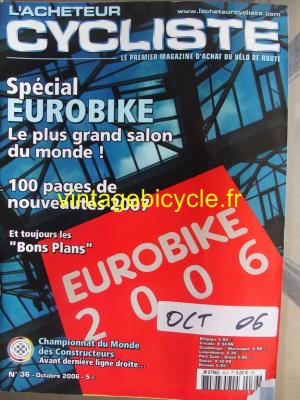 L'ACHETEUR CYCLISTE 2006 - 10 - N°36 octobre 2006