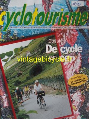 Cyclotourisme 1999 - 10 - N°474 octobre 1999